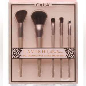 CALA Rose Gold Lavish Collection 5 pc Face & Eye Brush Set